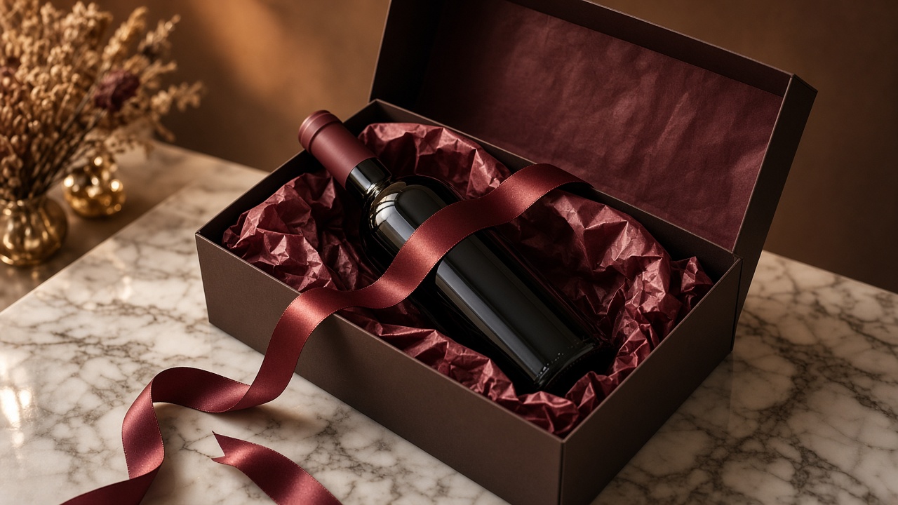 Caja de regalo con vino