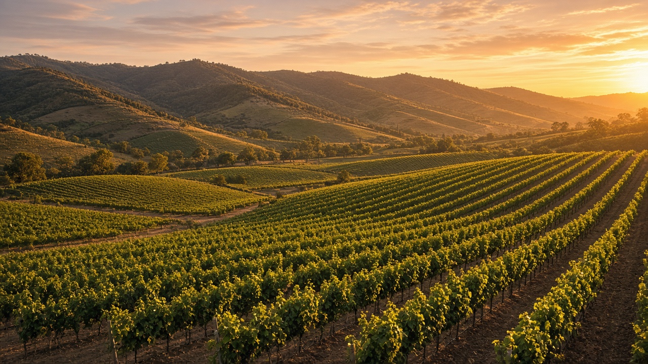 Viñedo al atardecer